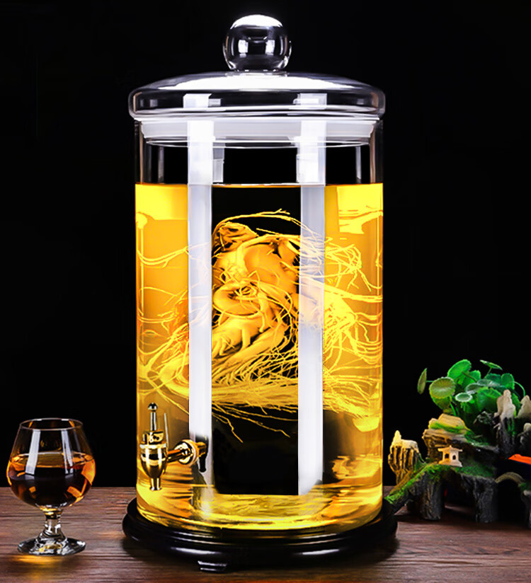 泡酒玻璃瓶家用高档10斤20斤50斤大容量密封罐带龙头酒桶专用酒坛 20