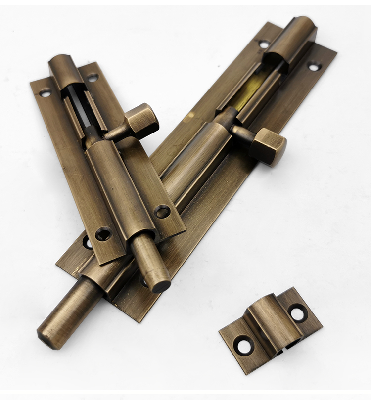 千朵云仿古木门插销老式铜插销门栓插销复古插销式门锁古铜色木窗户