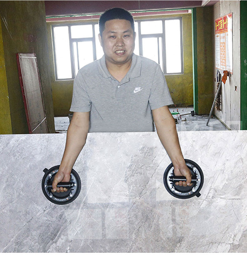 真空抽气气泵吸盘玻璃瓷砖大板专用吸提器大理石岩板固定工具神器 8寸