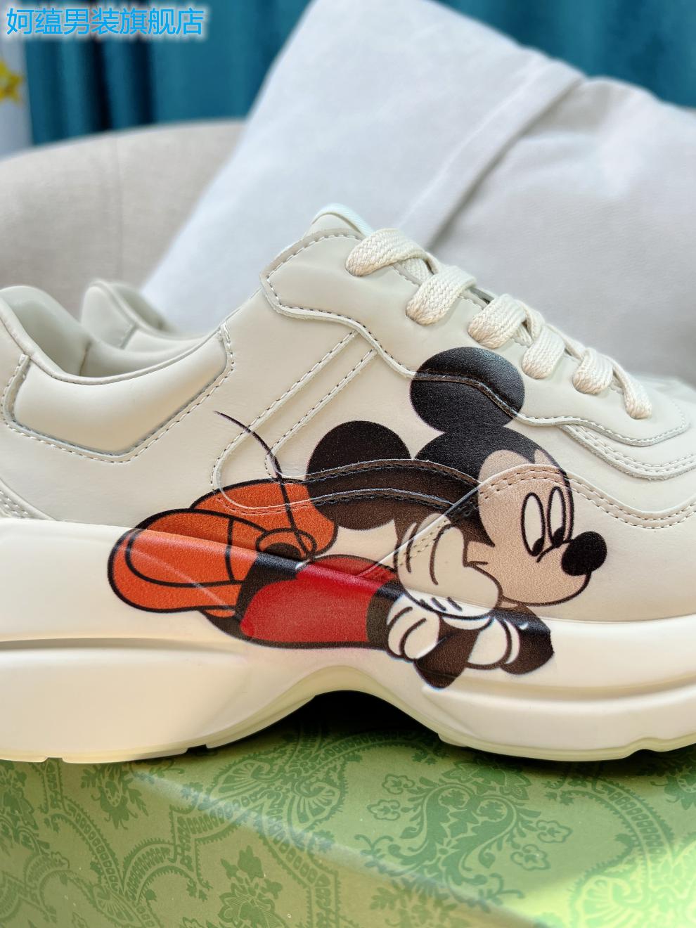 酷奇酷琦双g家老爹鞋女厚底增高百搭米奇米老鼠男女同款情侣g家休闲