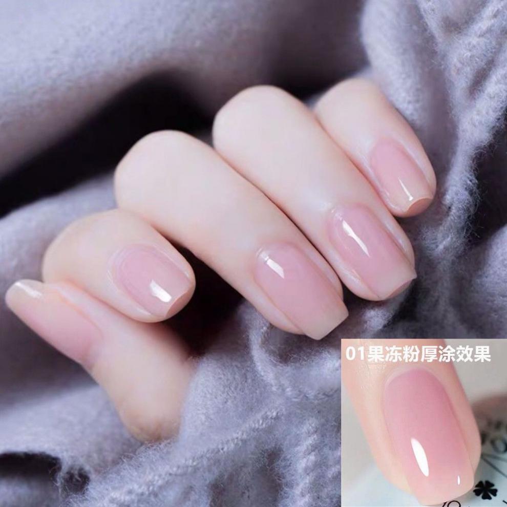 网红气质显白指甲油免烤持久不可撕不可剥冰透果冻乌梅紫学生美甲 7