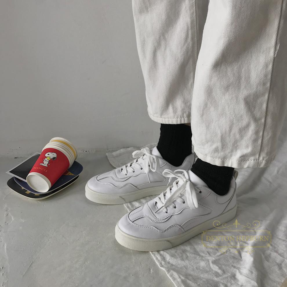 denton hepburn轻奢品牌运动女鞋子新款季新款潮百搭小白鞋休闲老爹鞋