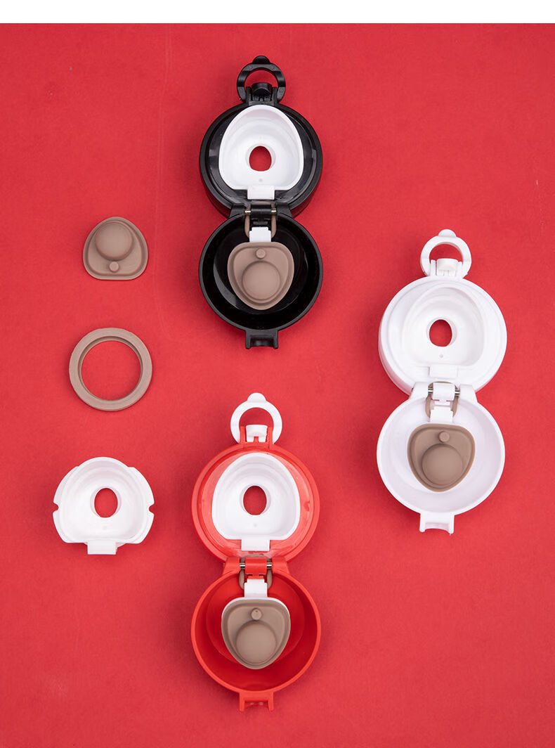 苏泊尔保温杯盖子配件防漏弹跳通用密封圈儿童水杯盖膳魔师杯盖锁扣