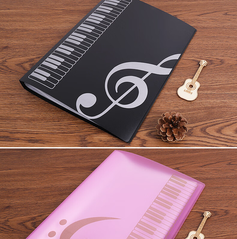 乐谱文件夹乐谱夹文件夹钢琴谱夹子五线谱夹乐谱夹插页透明琴键乐谱