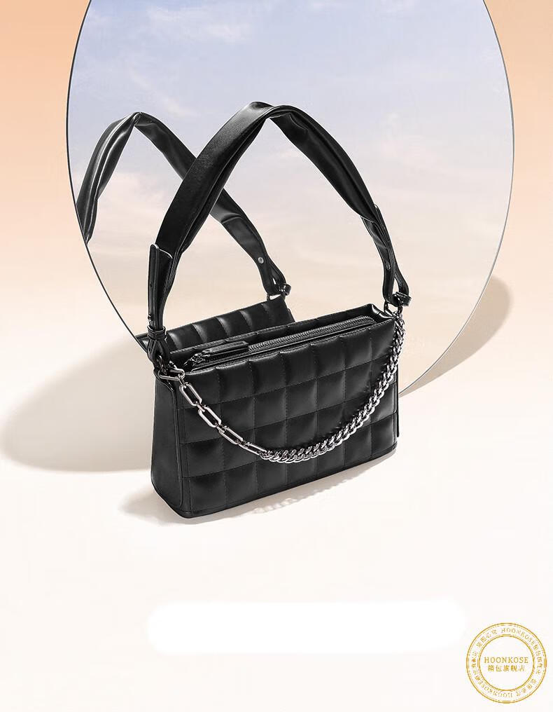 hoonkose轻奢品牌奢侈品包包女包单肩包女小众设计小方包2022春季新款