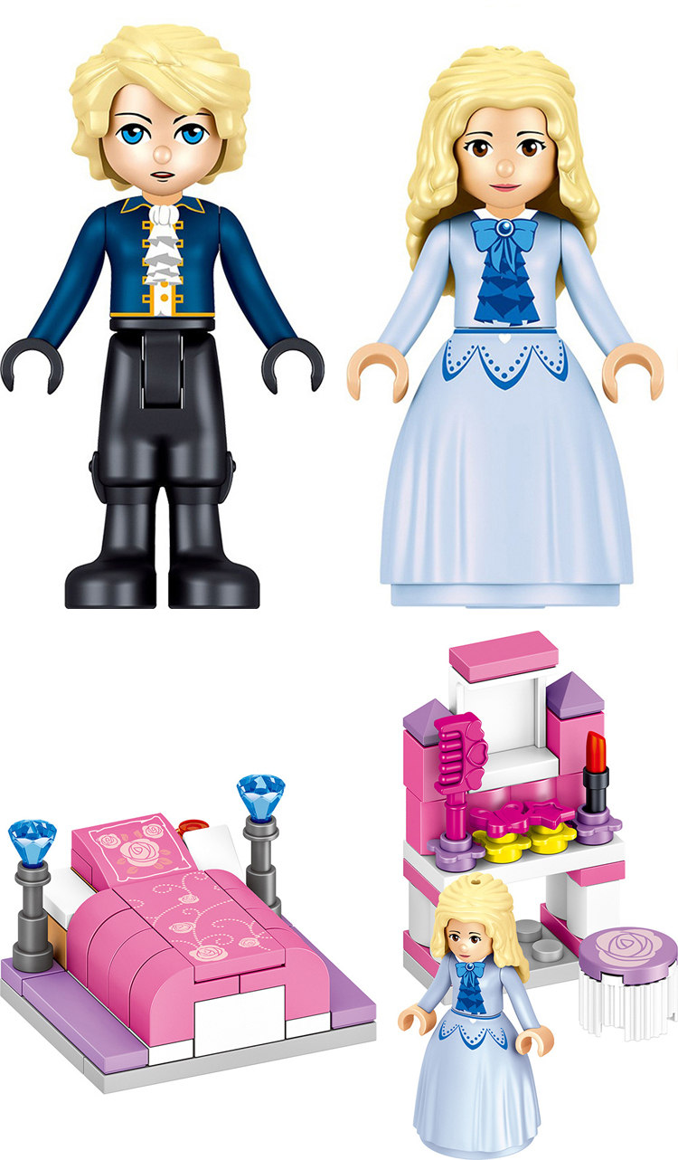 兼容乐高女孩系列子成年高难度迪士尼城堡房子别墅小颗粒拼装玩具积木