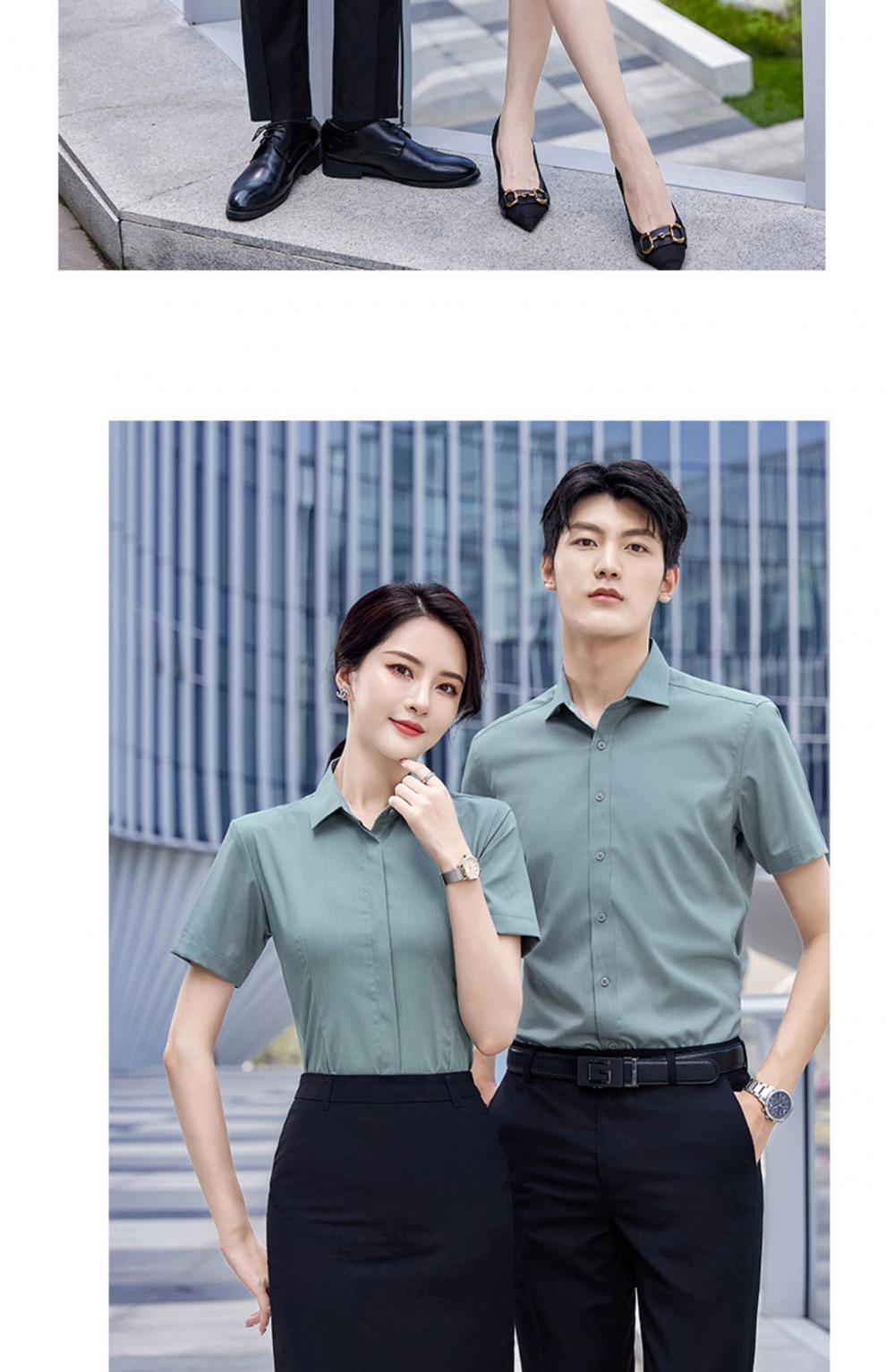 禾佳成夏天考公穿的教师面试服装男事业单位应聘衣服职业半袖衬衫工作