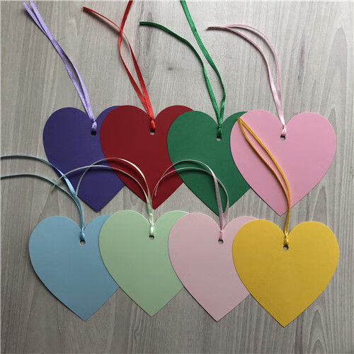 情人节七夕节鲜花爱心小吊卡片心意卡纸许愿祝福书签留言生日贺卡