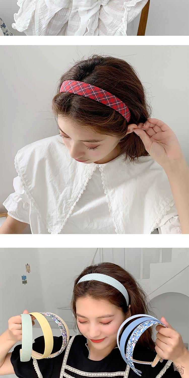 驰翁港风碎花发卡发箍少女复古法式百搭外出压发宽边发旅网红头箍头饰