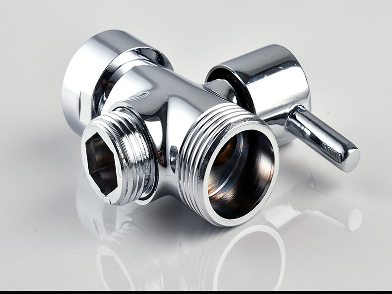 分水器花洒黄铜快开淋浴三通一进二出分水阀4分6分转换器配件接头花洒