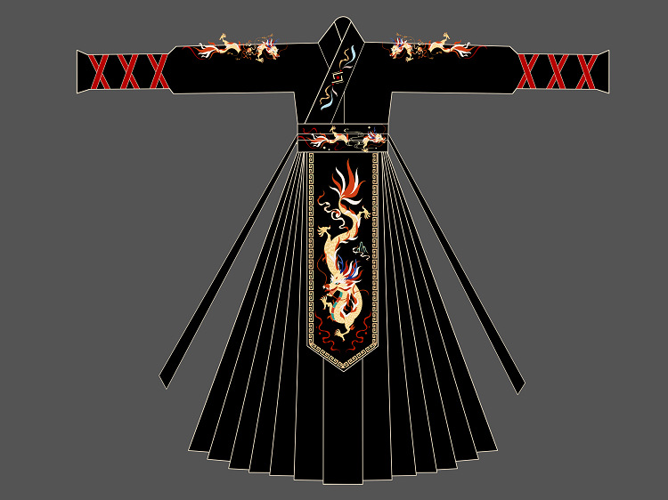 卡辑原创汉服男冬季古装全套中国风重工龙纹刺绣武侠