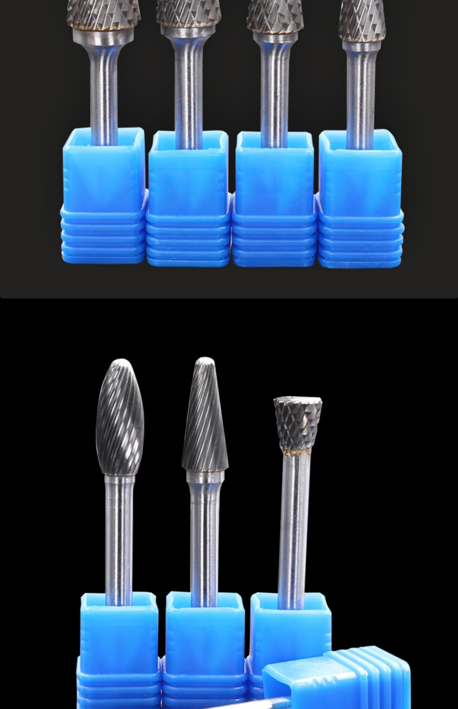 硬质合金旋转锉刀钨钢合金磨头nhl型电磨金属打磨6mm旋转挫套装单槽h