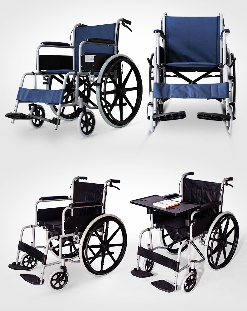 轮椅老人轻便手推折叠运动轮椅轮椅家用带坐便器01款牛津布透气坐垫