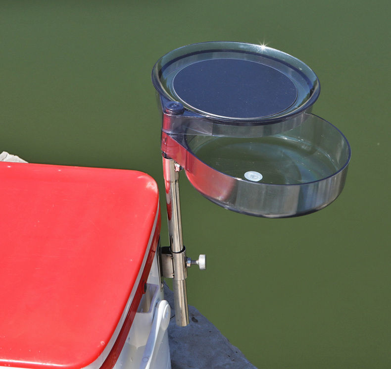 云端兔全磁拉饵盘强磁三合一拉饵盒钓箱钓椅通用饵料盆开饵盆地插支架