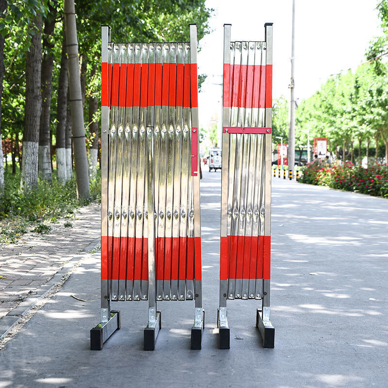 不锈钢伸缩围栏幼儿园护栏施工安全护栏可移动折叠户外活动隔离栏12