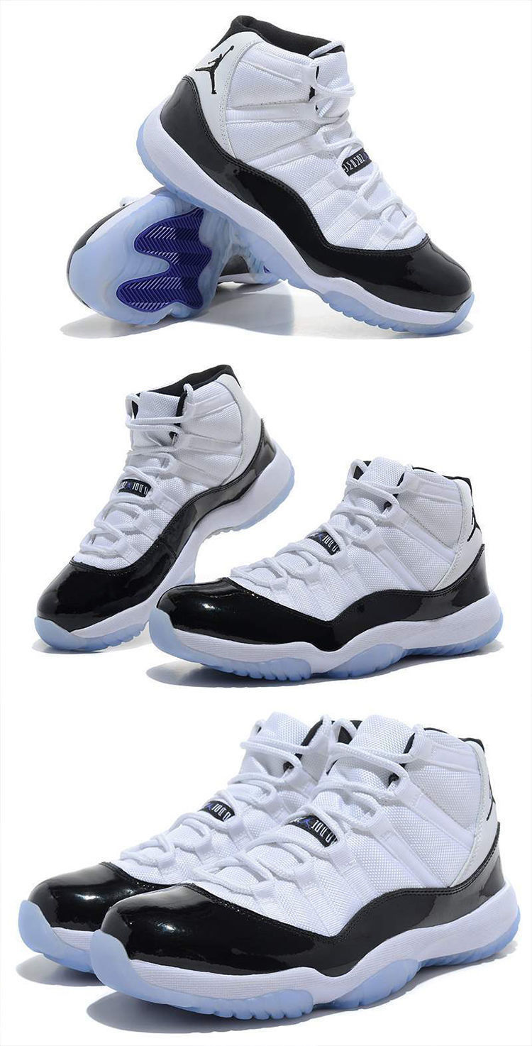 大魔王乔11黑白中帮康扣兔八哥男篮球鞋白蛇中帮女鞋 康扣 毒包装 36