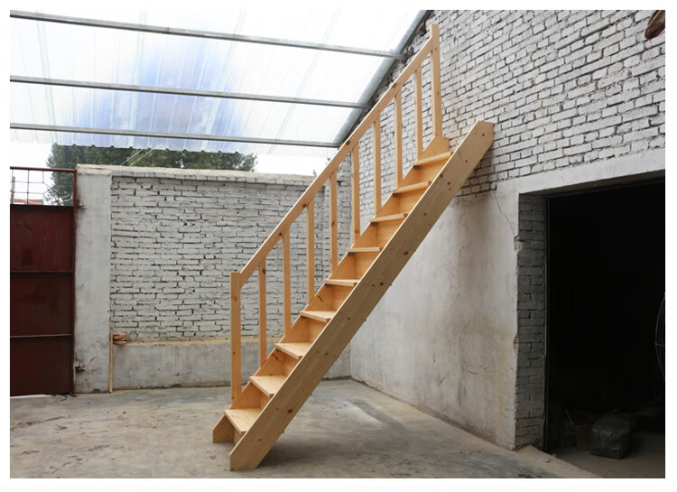 楼梯阁楼登高平台复式错层loft竖扶手室内外定制时尚大直梯子直梯10步