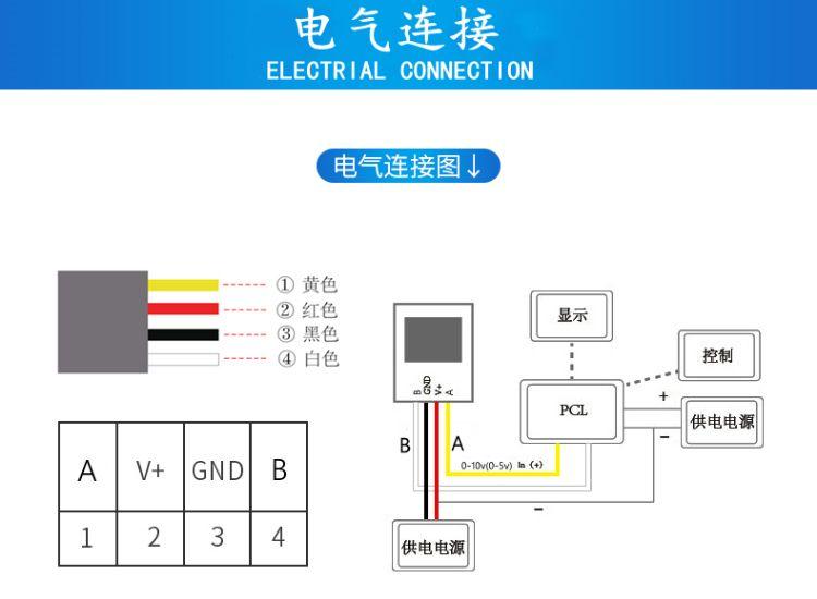 凝結實時監控智能溫度溼度採集612v溫溼度傳感器壁掛式標配1米信號線