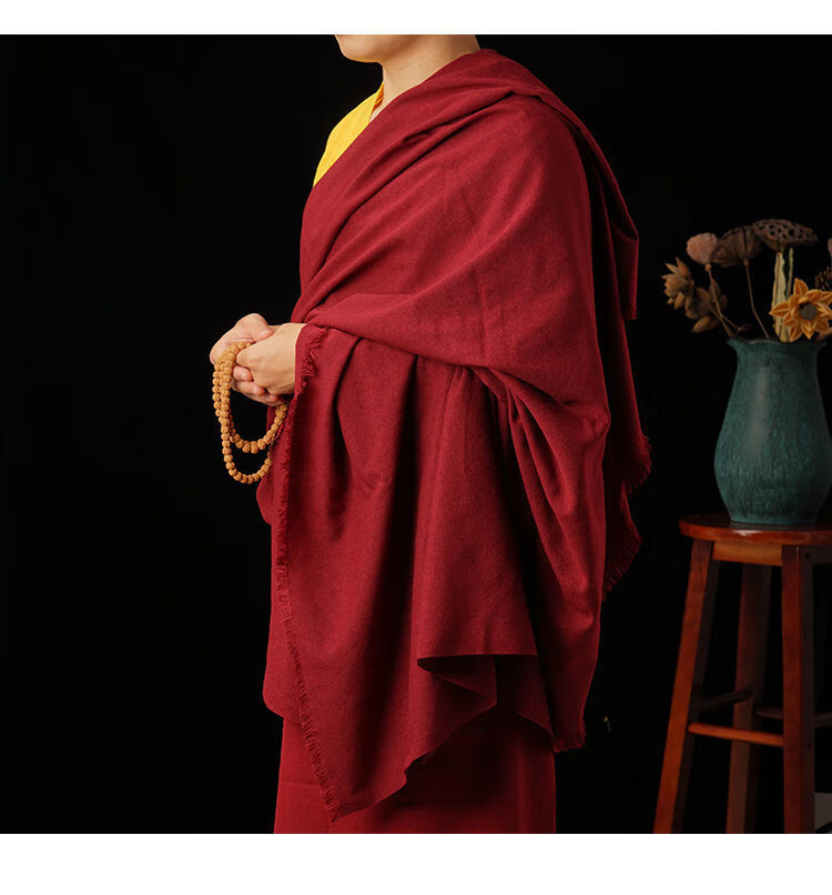 早秋新款僧衣藏传佛教喇嘛僧服羊绒披单夏季薄透气藏传佛教和尚出家人