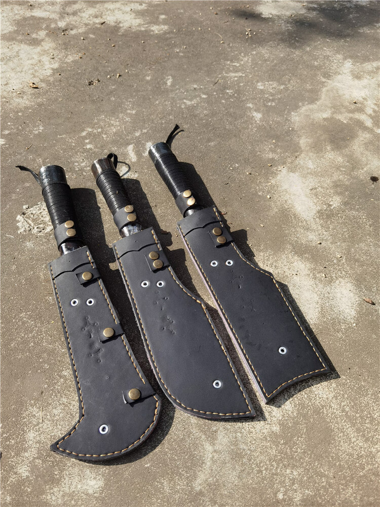 户撒阿昌柴刀手工锻打劈柴开路镰竹园林刀多功能野营户外农用刀具定制