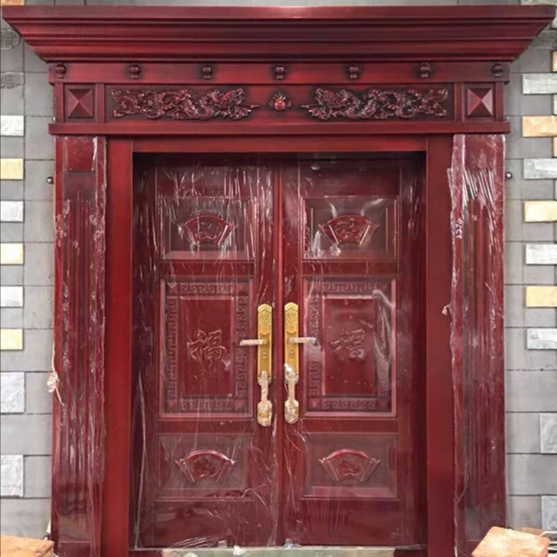 铜门大门双开门锌合金别墅大门对开门四开非标门农村进户门定制产品