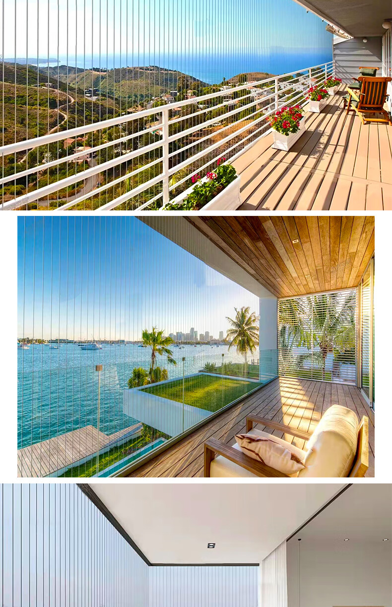 窗子防护网封阳台防护网隐形防盗网316不锈钢丝高层窗户儿童猫窗子