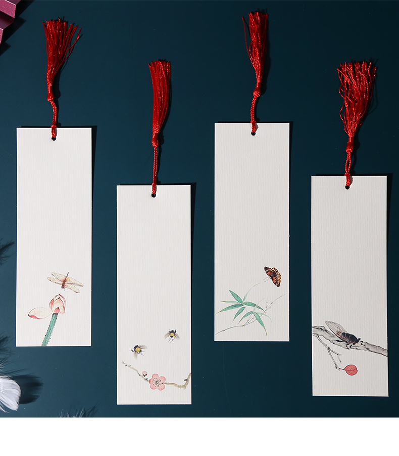 杞沐 彩色加厚硬笔钢笔小清新创意大号古风书签水纹纸毛笔软笔书法一