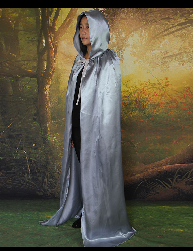 万圣节服装儿童黑色斗篷披风男 巫师袍死神吸血鬼cosplay服饰 黑色 s