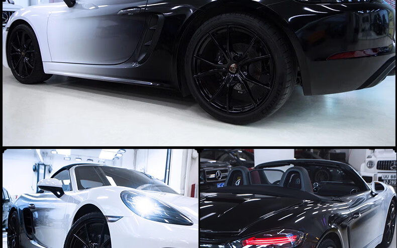 车膜全车膜改色 定制黑白渐变色汽车改色膜个性创意网红整全车贴膜