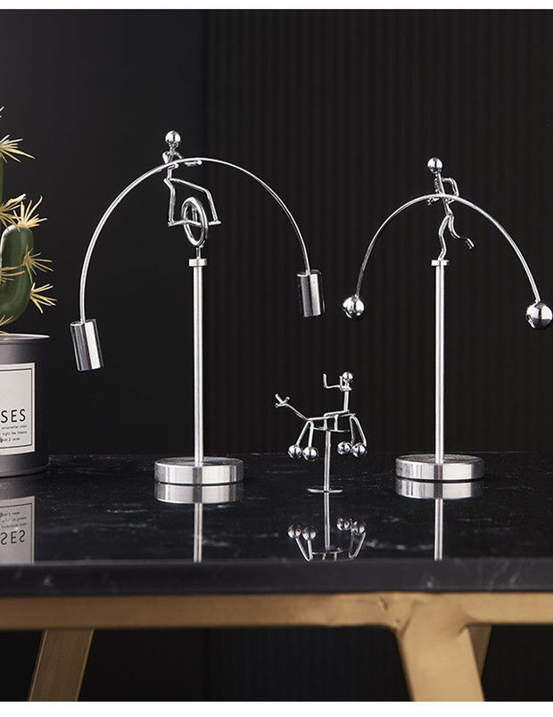 现代家居创意牛顿摆永动机小摆件客厅卧室办公室桌面混沌摆装饰品平衡