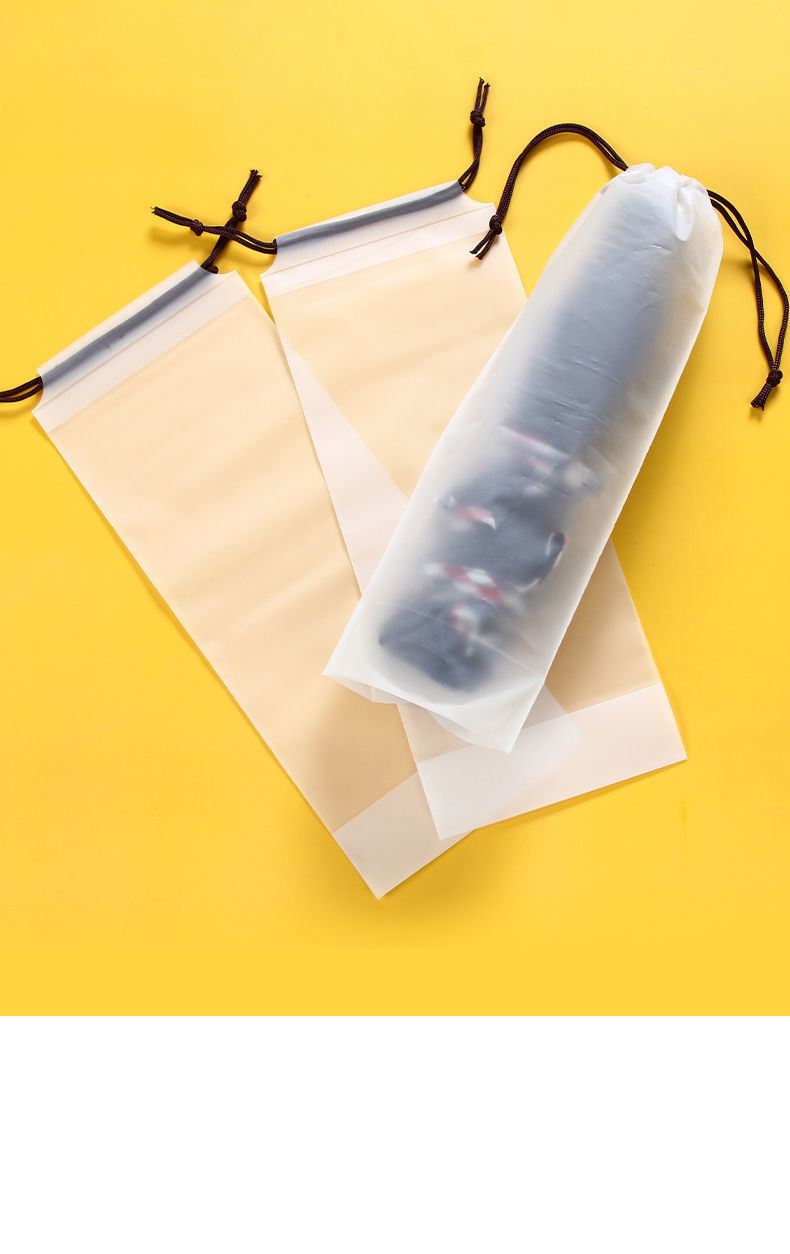 折叠雨伞收纳袋防水束口袋防打湿随身放包伞套外出旅行透明拉绳袋折叠