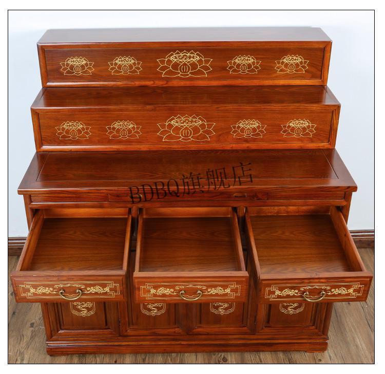 供桌佛台供佛三层神台家用香案供台藏式实木佛龛佛堂寺庙供奉佛桌108