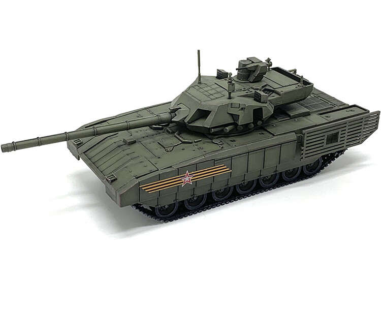 172俄罗斯t14阿玛塔主战坦克阅兵款细节全面升级成品坦克模型阅兵涂装