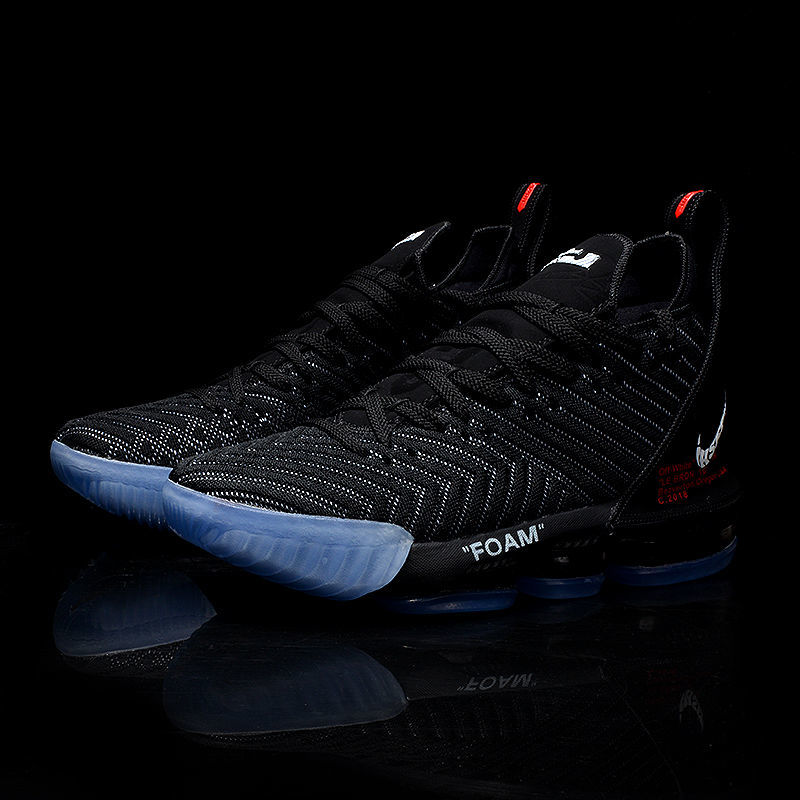 詹姆斯18代实战气垫篮球鞋16男运动黑紫反转鸳鸯15716代黑金39
