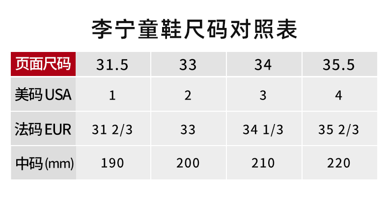 2022李宁羽毛球鞋儿童鞋青少年透气舒适减震耐磨运动童鞋ayts0101标准