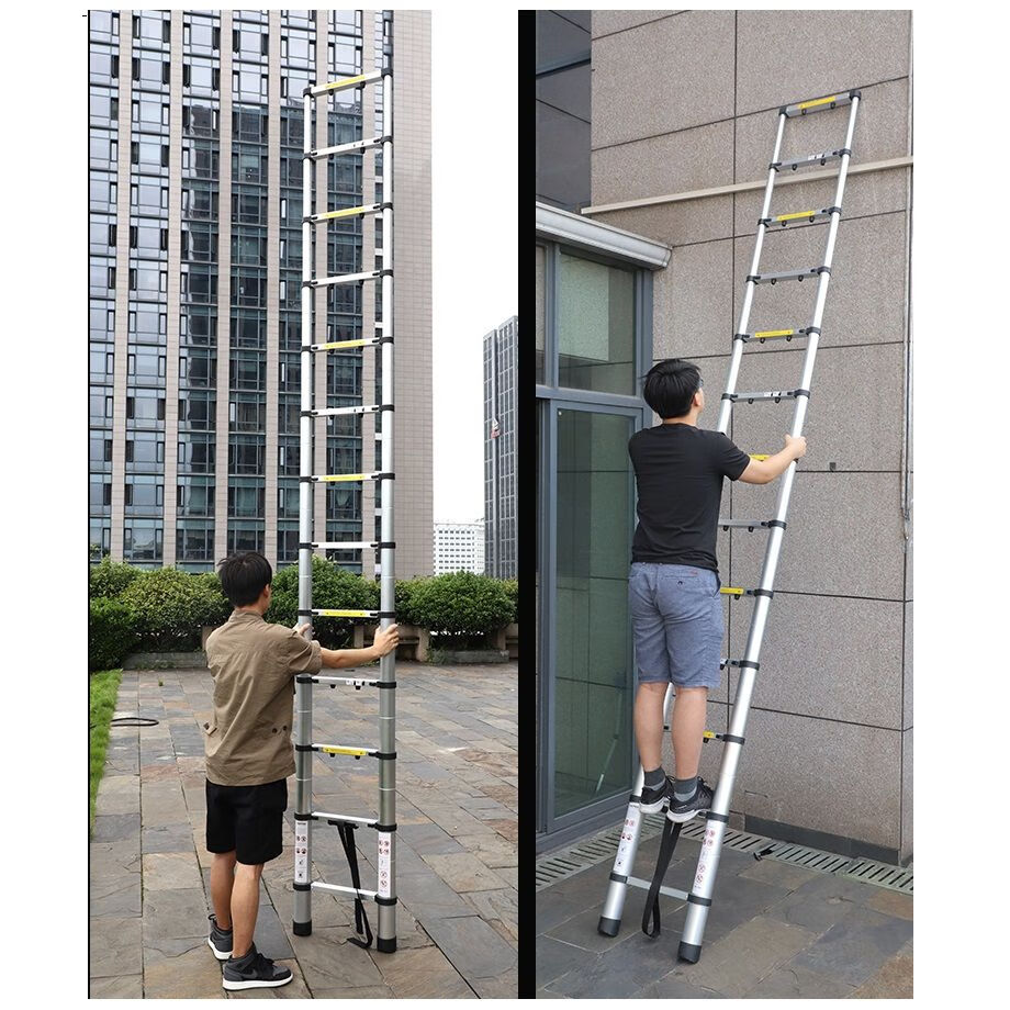 梯子家用人字梯升降梯 铝合金便携式单面伸缩梯多功能楼梯竹节梯人字