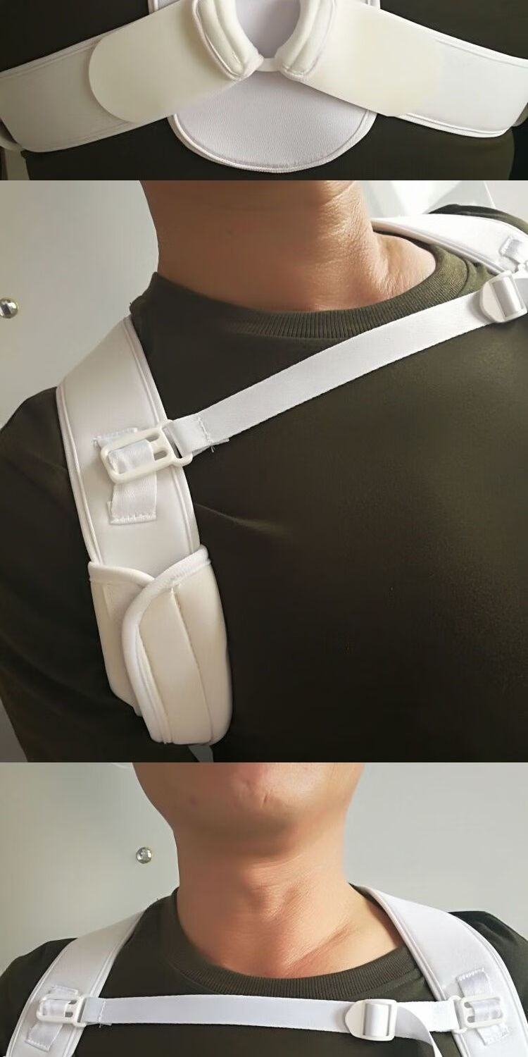 大人锁骨骨折固定带肩胛骨骨折护具八8字绑带驼背矫正姿 成人锁骨带ak