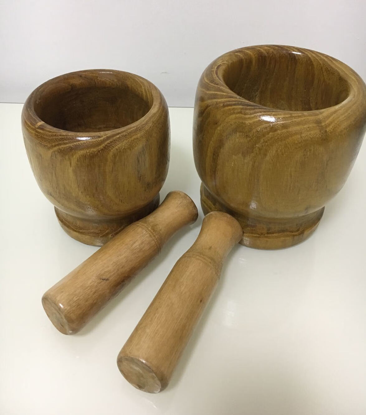 实木制捣蒜罐食物研磨器碗胡椒磨粉手动磨药器捣碎捣面膜罐实木小号