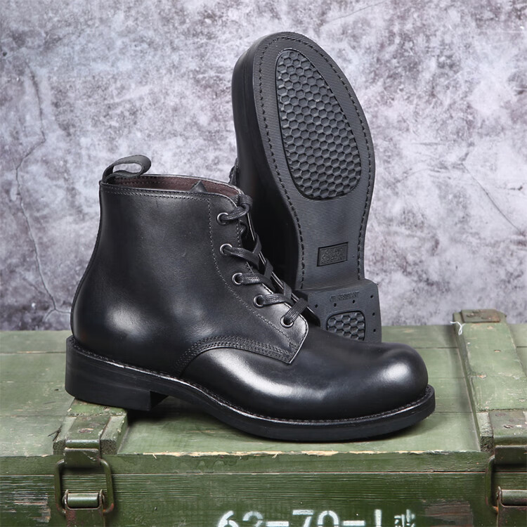 歌博图(gebotoo)意大利轻奢侈品牌3516厂舰艇靴高腰皮鞋 真皮圆头系带