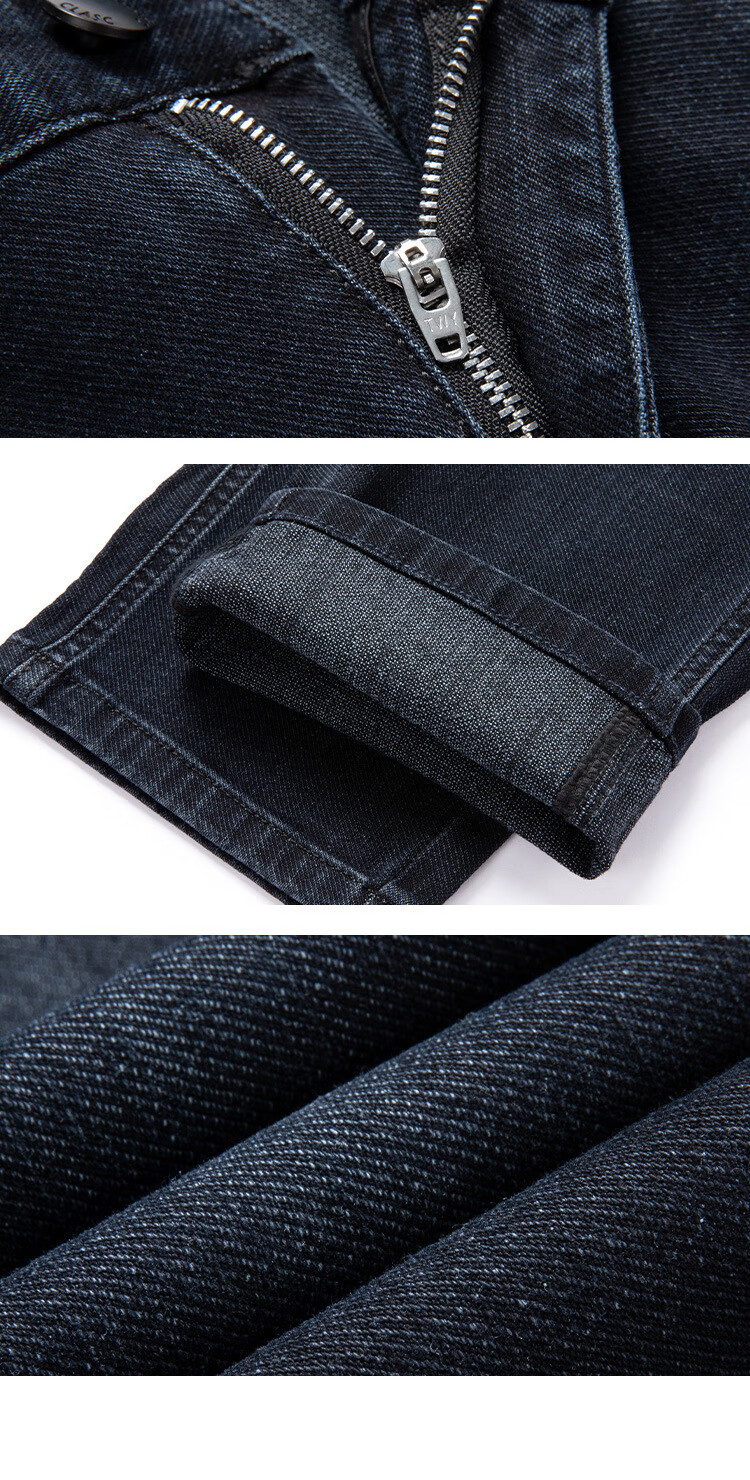 太子龙牛仔裤男四季宽松直筒男士弹力休闲男裤百搭青中年刺绣男裤潮