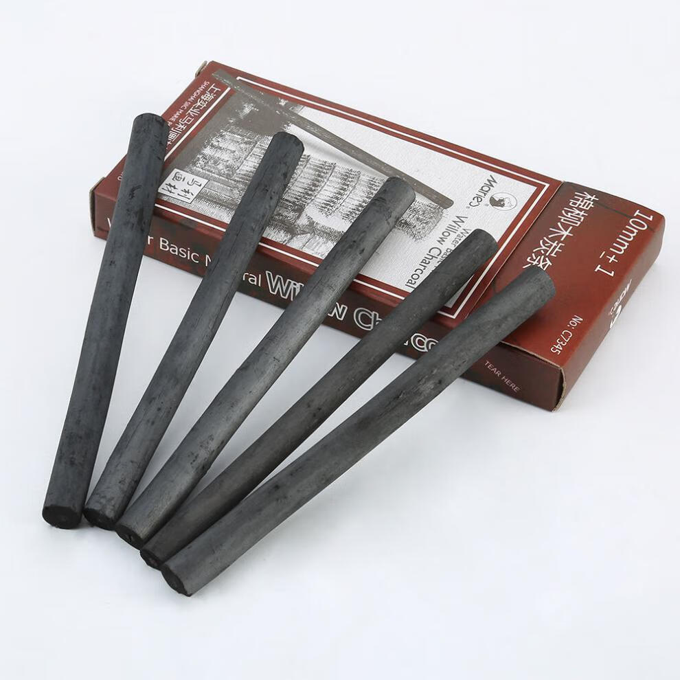 写字弹灰炭条马利棉柳木炭条国画素描绘画炭笔美术木炭笔碳条碳棒