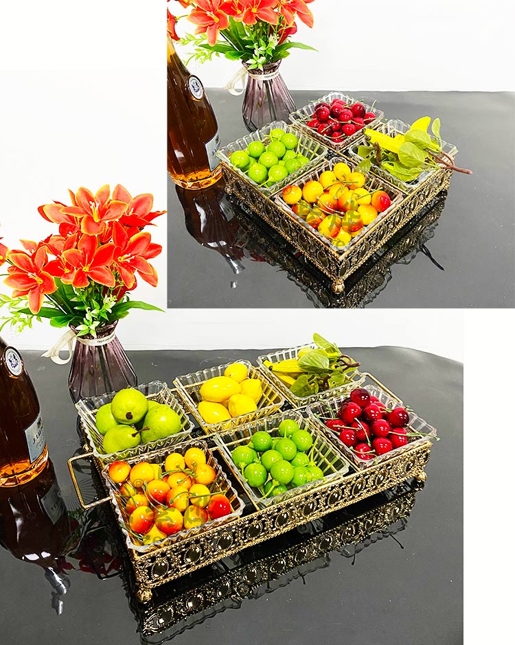 【闪电发货】led发光小吃盘子 酒吧ktv果盘创意夜场铁艺小吃盘led充电