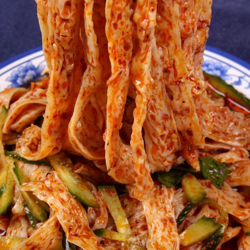 特产小吃店牛筋面 甘肃特产 凉皮店干牛筋面 辣条面5斤天水面皮店