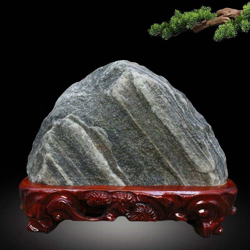 风水石头补角山水石办公室假山摆件送朋友乔迁开业礼品 3-5斤左右随机