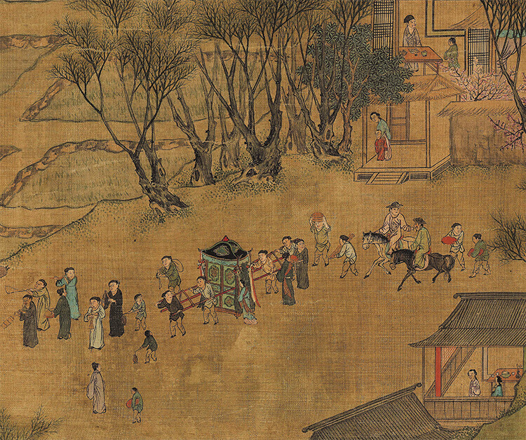 清明上河图全景图北宋全景清明上河图明清摹本奥地利藏本古画复制品