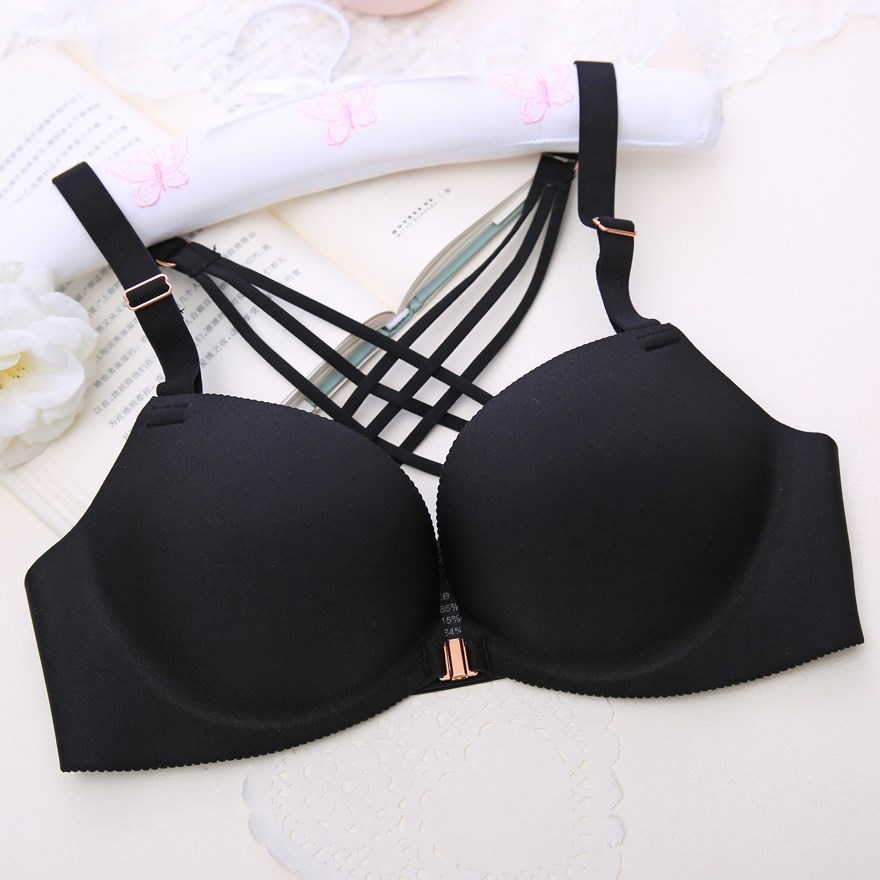 内衣加厚10cm超厚特厚6cm前扣式美背无钢圈加厚文胸超厚8cm平胸 经典