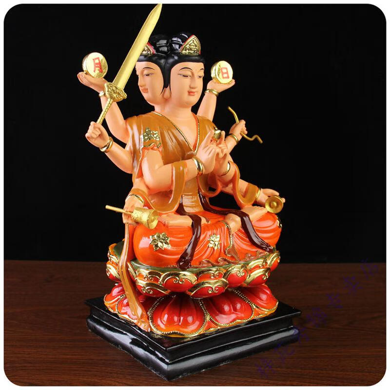斗母元君神像斗姆元君斗姥圆明君道家佛像居家供奉家用树脂摆件 12