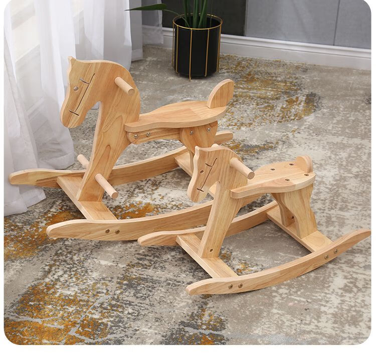 儿童木马摇摇马实木小木马儿童幼儿木制玩具大人可坐一周岁宝宝生日