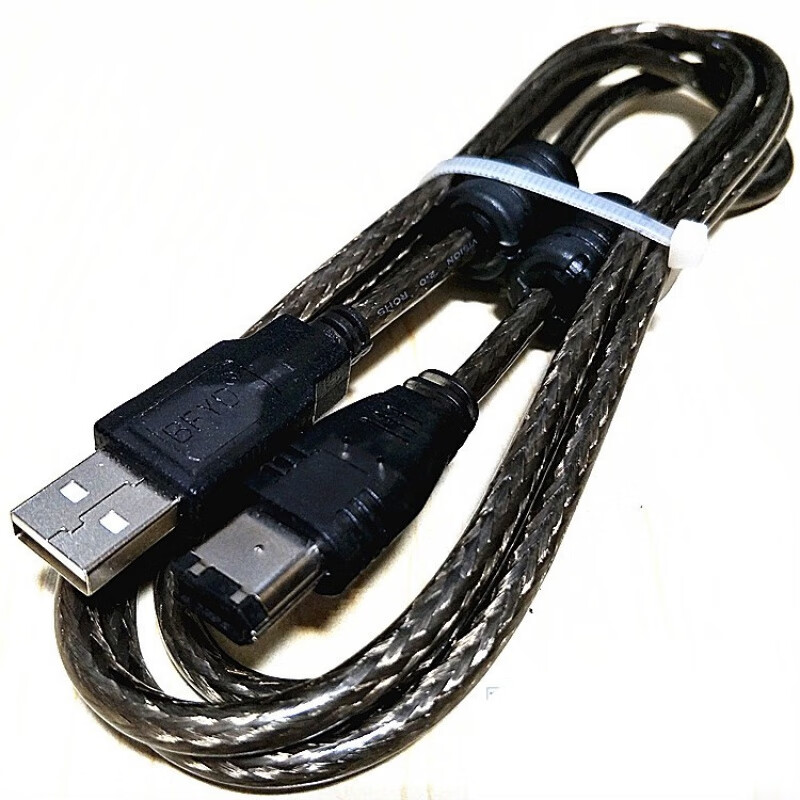 usb转1394 6pin数据线 相机 摄像机 dv 1394 大口数据线 透明黑6p 1.