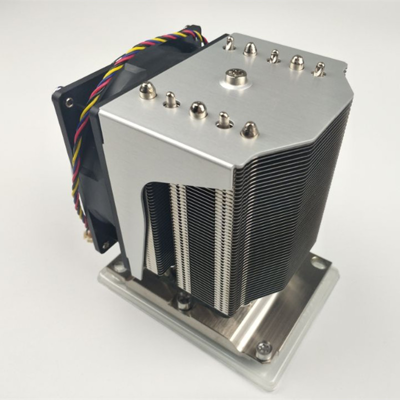 4ulga接口服务器cpu散热器4线温控调速风扇3647正方形